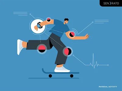Smart wristband infographic activity flat flatillustration illustration infographic minimal skateboard smart vector wristband