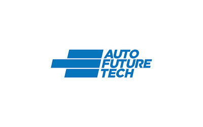 Auto Future Tech blue branding car fast logo simple speed