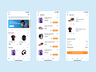 E-commerce App UI app design typography ui ux