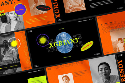 XGRIANT Multipurpose Template clean colorful company corporate design google slides keynote modern multipurpose multipurpose template photography pitch deck portfolio powerpoint studio template unique web design web development website