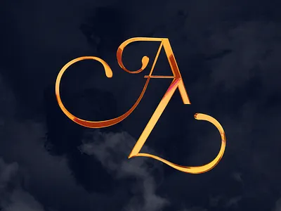AZ Monogram branding design lettering logo logo design monogram typography wedding monogram