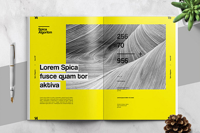 Art and Exhibition Magazine Editorial Template a4 brochure catalog catalogue company corporate editorial editorial design elegant exhibition indesign letter lookbook magazine modern multipurpose portfolio proposal swiss yellow