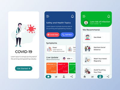 Covid-19 Tracker App design figma product design ui ux ux