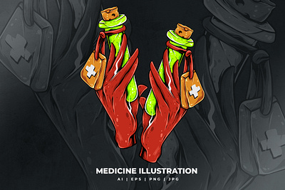 Medicine Illustration 3d adobe animation app brand branding car design drugs graphic design illustration logo medicine motion graphics ui virus