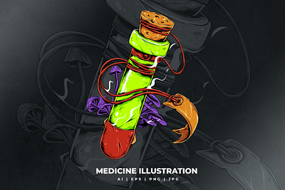 Medicine Illustration 3d adobe animation app brand branding car design drugs graphic design illustration logo medicine motion graphics ui virus