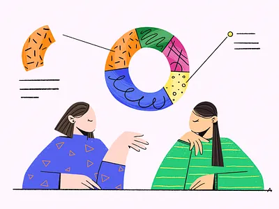 Chatting analytics article blog illustration business illustration business talk characterdesign charts communication data visualization digital2d dribbblers flat illustration flatdesign graphic illustration graphic style illustration inspiration web illustration