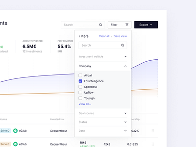 Filters 🎛 checkbox component dashboard design filter filters fintech interface product ui view