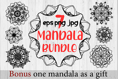 Mandala Bundle Zentangle graphic illustration mandala mandala bundle png vector vintage