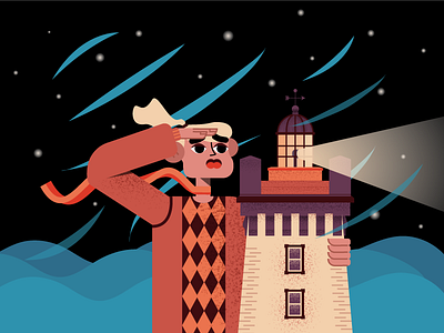 Lighthouse adobe illustrator art design direction graphic design illustration illustrator lighthouse ocean sea vector vectorart