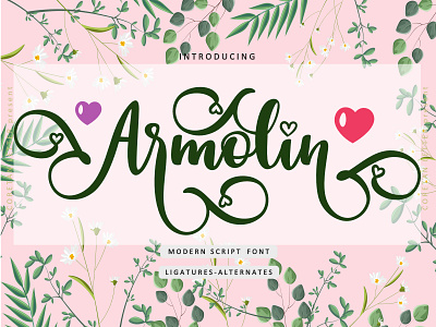 Armolin Font branding design handwritten illustration logo logotype script typeface typography ui