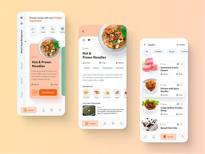 Recipe App app design clean cooking food app mobile app recipe recipe app recipes ui ui design