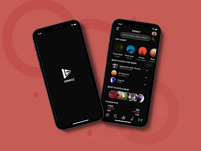 'Voice' Music App app design concept design figma design music app product design ui design uiiux