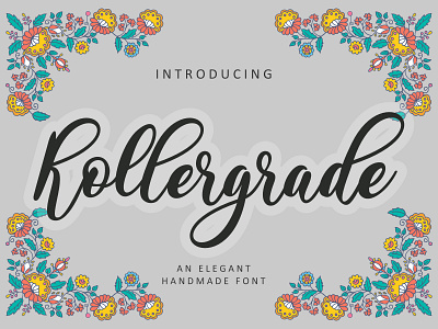 Rollergrade Font branding design handwritten illustration logo logotype script typeface typography ui