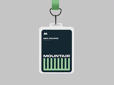 ID Badge design for the construction company Mountair. adobe illustrator adobe photoshop brand identity brand identity design branding graphic design id badge logo symbol logomark
