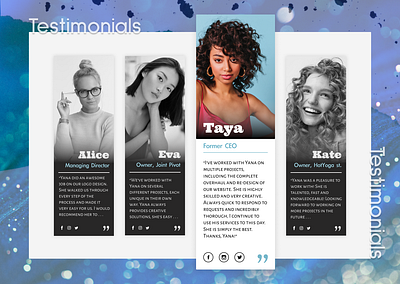 Daily UI Challenge 039 (Testimonials) daily 100 challenge daily ui daily ui challenge 039 design figma photoshop testimonial ui