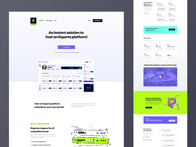 Playbase.GG | Landing page application bright dashboard esports gaming illustration landing matches modern page platform playbase.gg ui ux