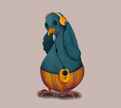 Gunter the Pigeon artist character design illustration