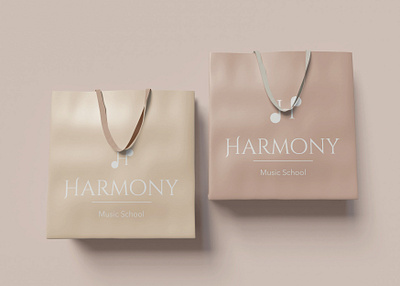 Music School Gift Bag branding graphic design logo