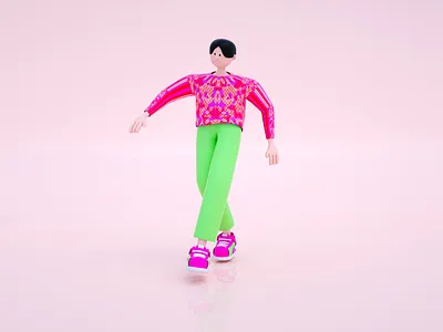 dancing boy design illustration