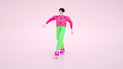 dancing boy design illustration