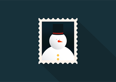 Snowman Stamp christmas christmas stamp christmas stamps design graphic graphic design illustration santa claus snowman stamp stamps vector