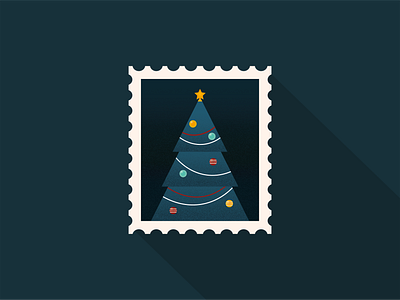 Christmas Tree Stamp christmas christmas stamp christmas stamps christmas tree christmas tree stamp design graphic graphic design illustration santa claus stamps vector