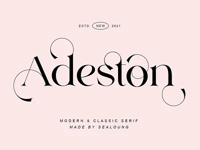 Adeston branding classic classy elegant modern serif