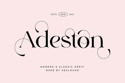 Adeston branding classic classy elegant modern serif