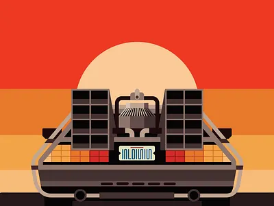 Back to the future car delorean movie vintage