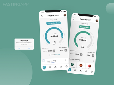 Fasting App app application diet fasting icons illustration ui