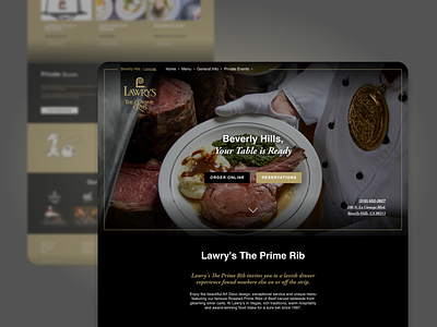 Lawry’s as an Elevated Digital Experience color design food graphic design restaurant ui ux webdesign webdevelopment website