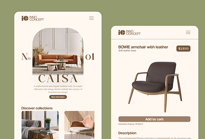 Minimalist Furniture - Mobile redesign concept ecommerce furniture minimalist minimalist furniture mobile ui ux web design