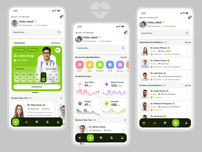 DoctorX: Your Personal Health Companion - Healthcare Doctor App appointment app consultation app digitalhealth doctor doctor app doctor appointment doctor consultation health overview healthcare app heart rate jabel medical app medical booking app medical care online doctor online hospital patient app pharmacy schedule app telemedicine