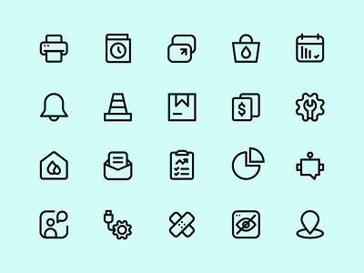 Icon set for application | Princity app branding design flat graphic design icon icons iconset illustration illustrator logo mobile mobile app picto pictogram print ui ux vector