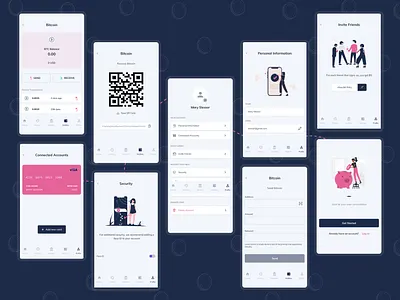 Coinkeeper II app design illustration minimal ui ux