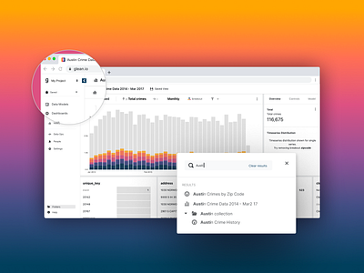 Glean.io Information Architecture Project 🥳 bi tools dashboard data visualization data viz design information architecture ui