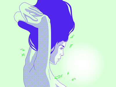 パーフェクトブルー MiMa anime colorful design flat illustration lights lineart lineart illustration linework perfect blue portrait satoshi kon vector