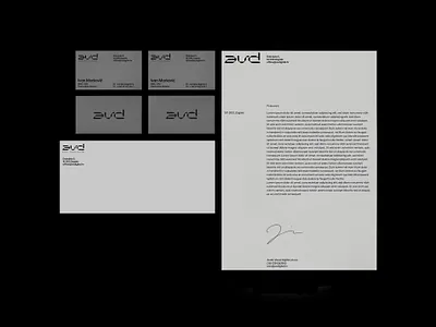 Bussines card and memo for AVD branding branding design design logo typedesign