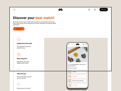 Discover Quiz __ M.O.O. - Breastfeeding & Hormonal Support brand design design drugs ecommerce fomola milk graphic design hormonal support landing page ui user design user experience user interface design user journey visual design web design webdesigner website