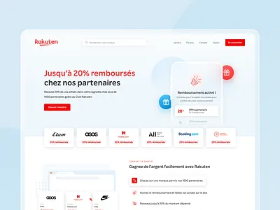 Cashback Landing Page brands cashback desktop homepage illustrations landing page ui ux vector