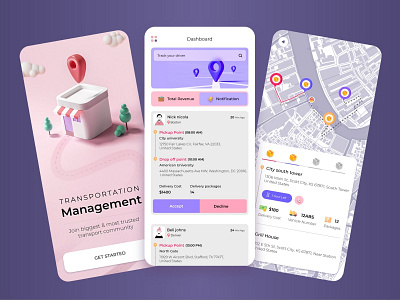 Transportation Management App Design app design app development management app startupfounders transportation app trending app trending app design ui uiux design uplabs ux