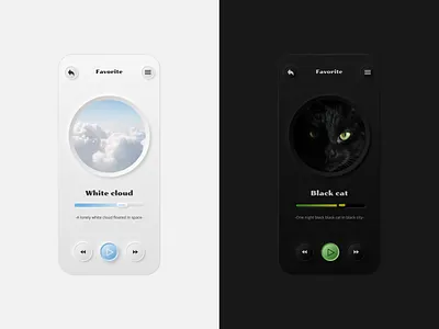 Neomorphism app app design illustration music neomorphism typography ui ux