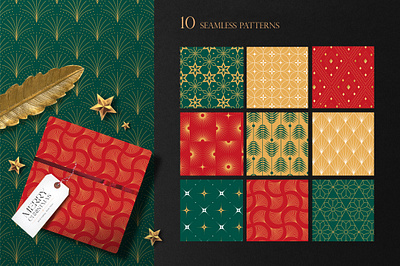 Christmas Geometric Patterns branding christmas christmas patterns geometric pattern graphic graphic design new year pattern seamless