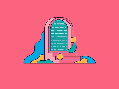 Warp Gate design digital illustration simple