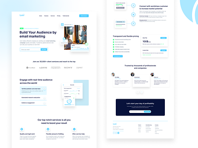 Izen I Email Marketing Agency Website agency website branding design dribbble design homepage interface design landing page marketing website marketplace template design typography ui ui design ux visual design website website design website template