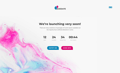 Coming soon Landing page branding design illustration responsive ui website