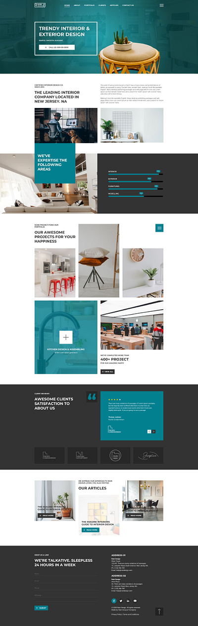 Rain Design for Interior Company design responsive ui