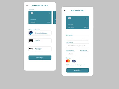 Mobile payment screen interface dailyui design mobile design mobile payment payment type ui ux ux design vector