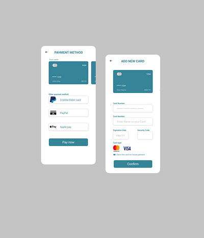 Mobile payment screen interface dailyui design mobile design mobile payment payment type ui ux ux design vector