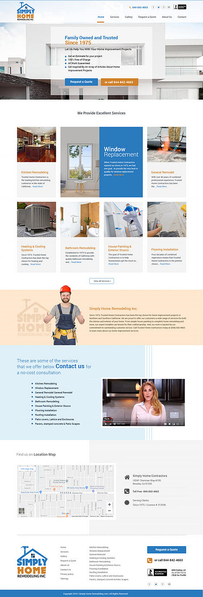 Simply Home branding design painting responsive ui ux website